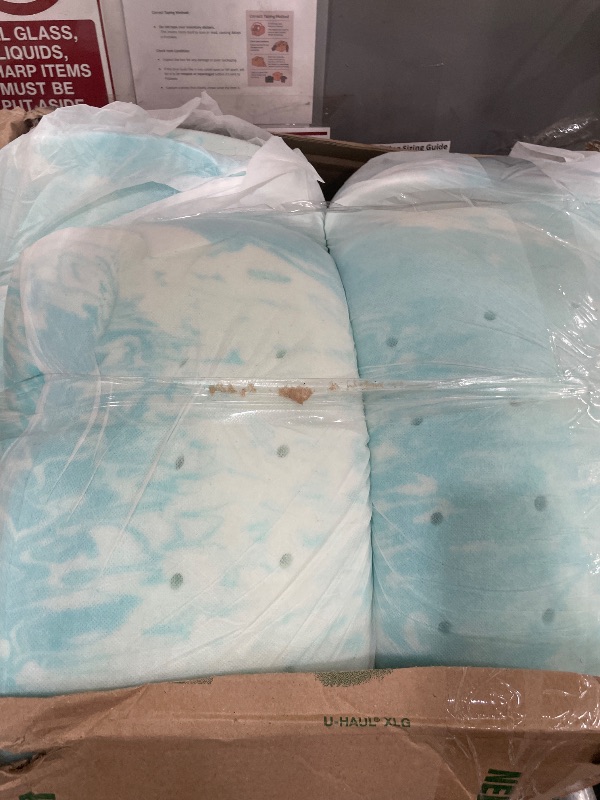View 2 of 2 in Blue and white mattress topper