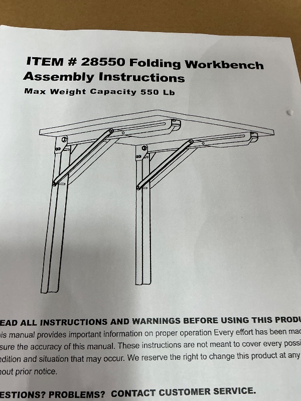 Photo 1 of Wall-Mounted Work Table
