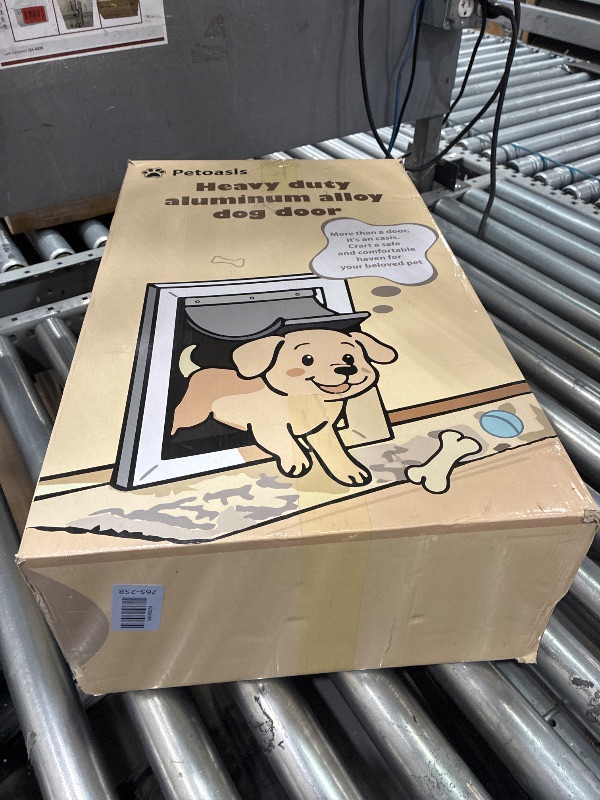 View 2 of [Petoasis] 3-Flaps Heavy-Duty Dog Door for Wall,Rustproof Aluminum Frame