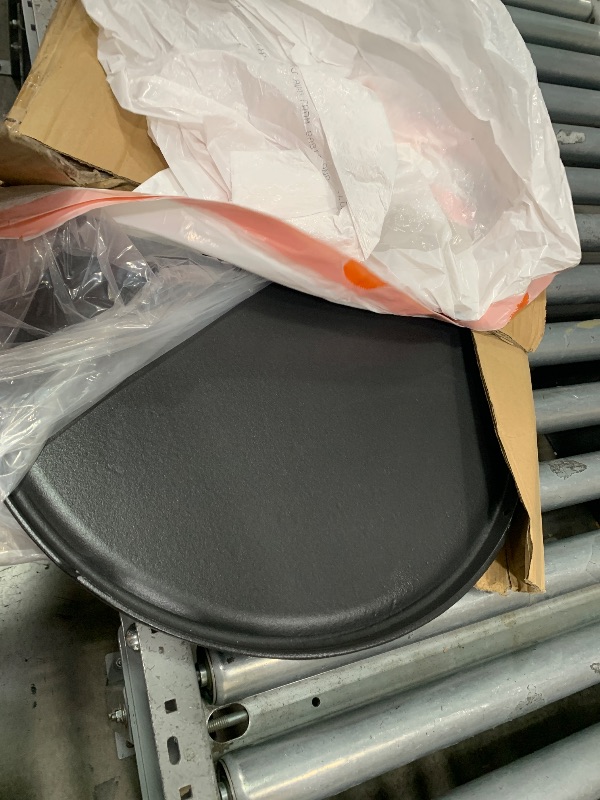 View 2 of 18" Round Cast Iron Griddle for Oklahoma Joe's & More Charcoal Kettle Grill