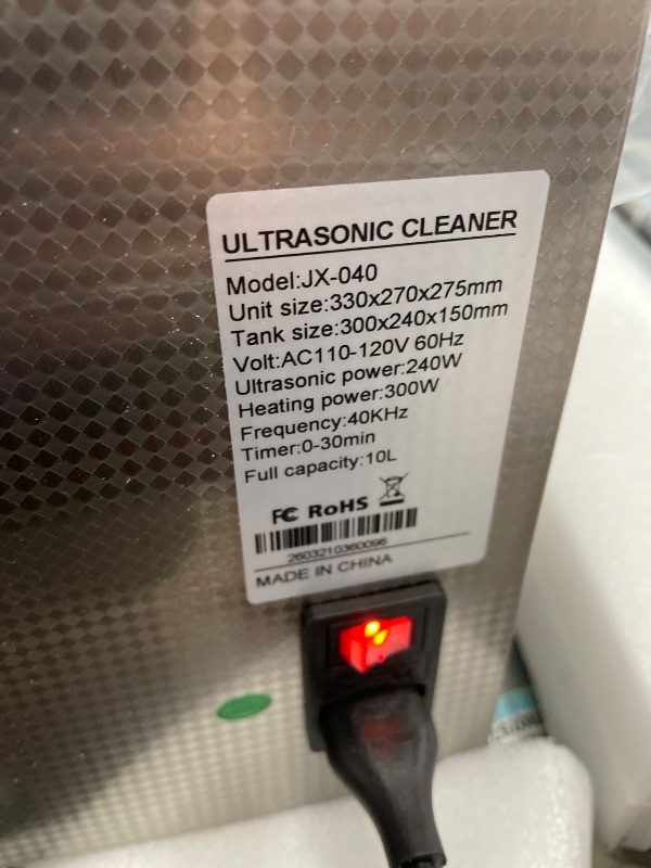 Photo 1 of 
CREWORKS 30L Digital Ultrasonic Cleaning Machine with Heater and Timer | 600W Stainless Steel Ultrasonic Cleaner Machine