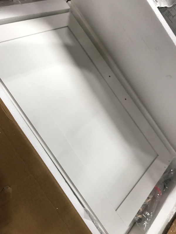 View 3 of **Parts Only** Heybly Modern Farmhouse Shoe Cabinet with Doors (Walnut & White)