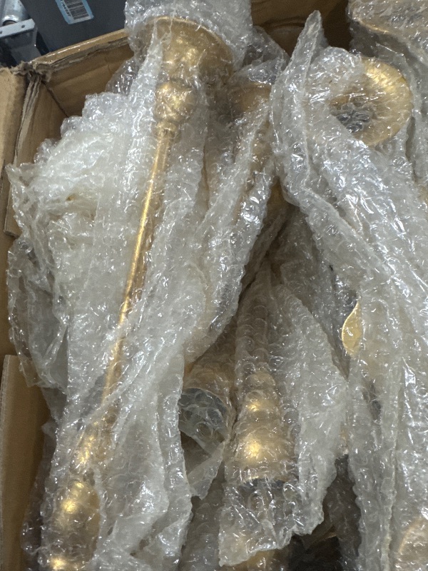 View 5 of 10 Pcs Gold Candelabra Candlestick Holder, 12.2 x 12.2 x 26.4 Inch, 5 Arm