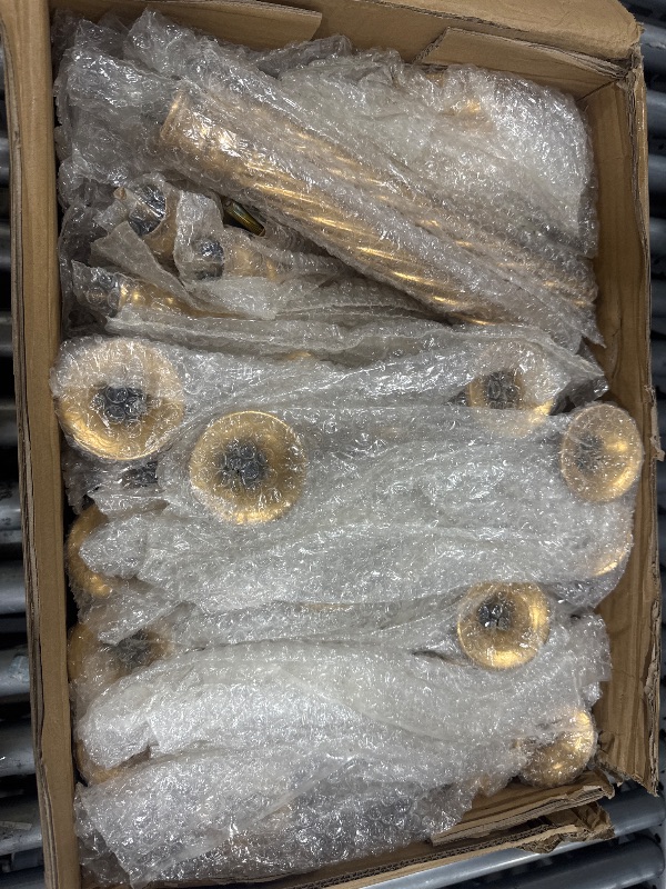 View 3 of 10 Pcs Gold Candelabra Candlestick Holder, 12.2 x 12.2 x 26.4 Inch, 5 Arm