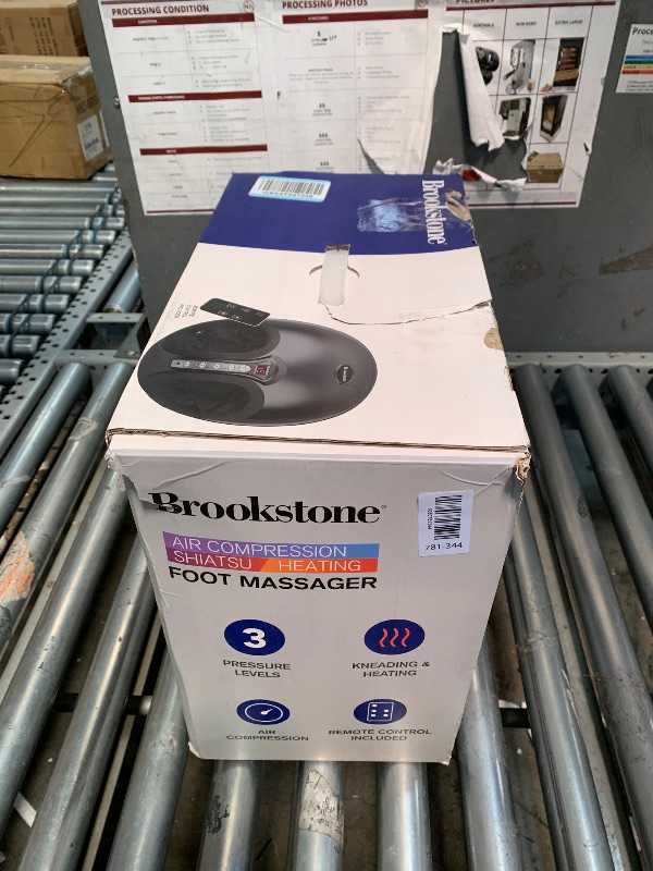 View 3 of **USED, UNKNOWN IF MISSING PARTS**
Brookstone - Shiatsu Foot Massager with Heat, Compression and Deep Kneading