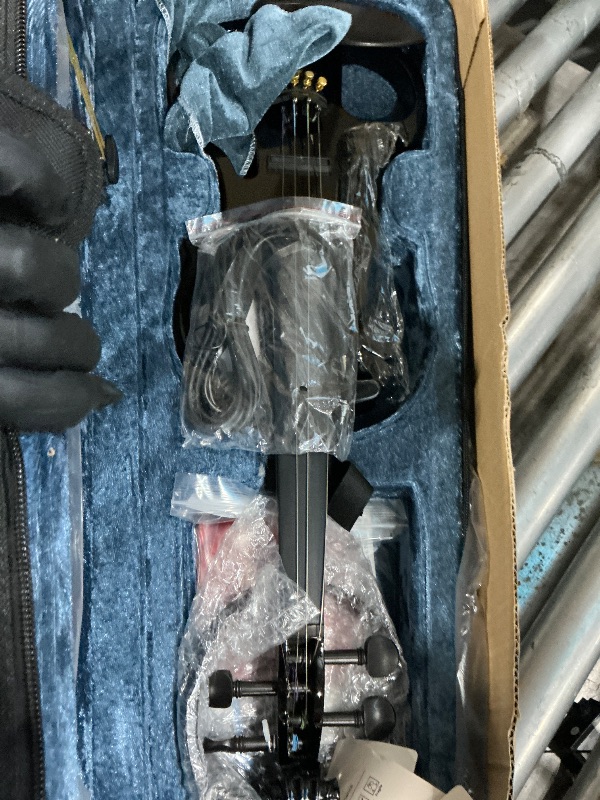 View 2 of **MISSING SOME PIECES** Vangoa Electric Violin 4/4 Black