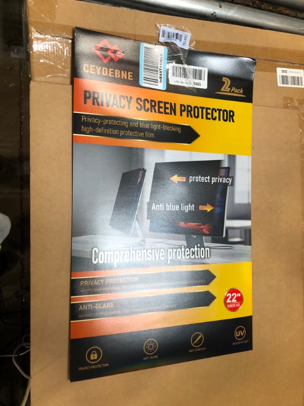 View 2 of [2 Pack] 22 Inch Computer Monitor Privacy Screen, Blue Light Filter