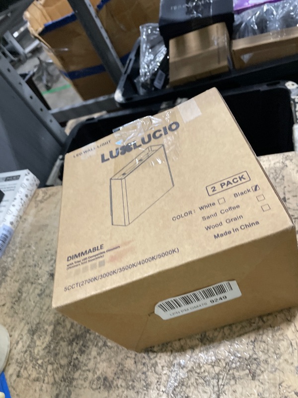 View 2 of 1PACK** LUXLUCIO Up and Down LED Wall Light - Black, 2 Pack