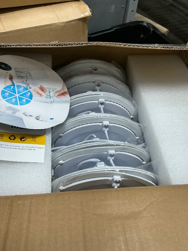 View 3 of **MISSING ONE TRANSFORMER BOX**Ensenior 12 Pack 6 Inch LED Recessed Ceiling Light, 5CCT, 1200LM 12W 120V