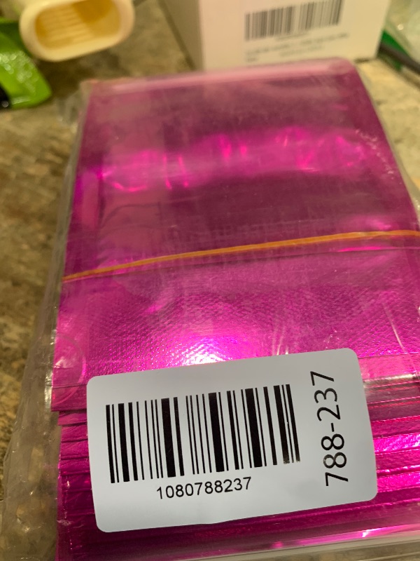 View 2 of 100pcs 3.5"x5" Mylar Bags for Food Storage,Smell Proof Bag with Window Resealable?Stand-up Foil Pouch Packaging Freeze Dried Candy Bag Food Storage Bags for Small Business (Purple)