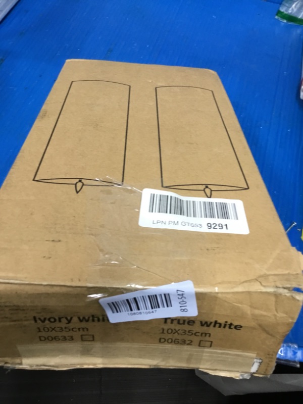Photo 1 of 14"×4" Large Outdoor Flameless LED Candles, IP45 Waterproof, Ivory 2 Pack