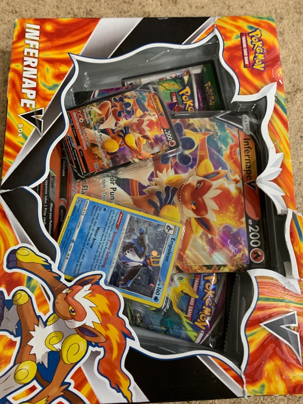 View 3 of **** INAUTHENTIC **** Pokemon Lost Origin Infernape V Box Set