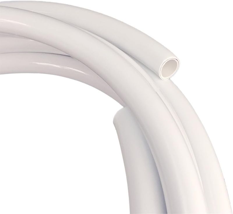View 1 of 16ft Long 20mm Diameter Flexible Pipe PVC Tubing - Bendable Pipe Stem for Artificial Flowers Stem, Balloon Arches, Floral Wedding Decor, DIY Crafts, Cosplay Props (White (16ft+1PCS Tubing Scissor))