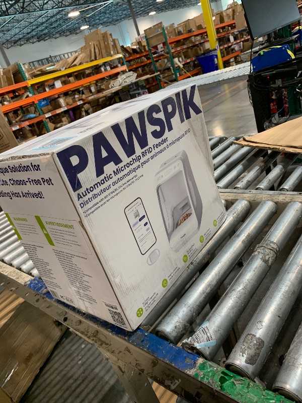 View 2 of [HEAVILY USED] PawsPik Automatic Microchip RFID Cat Feeder, 16-Cup, White