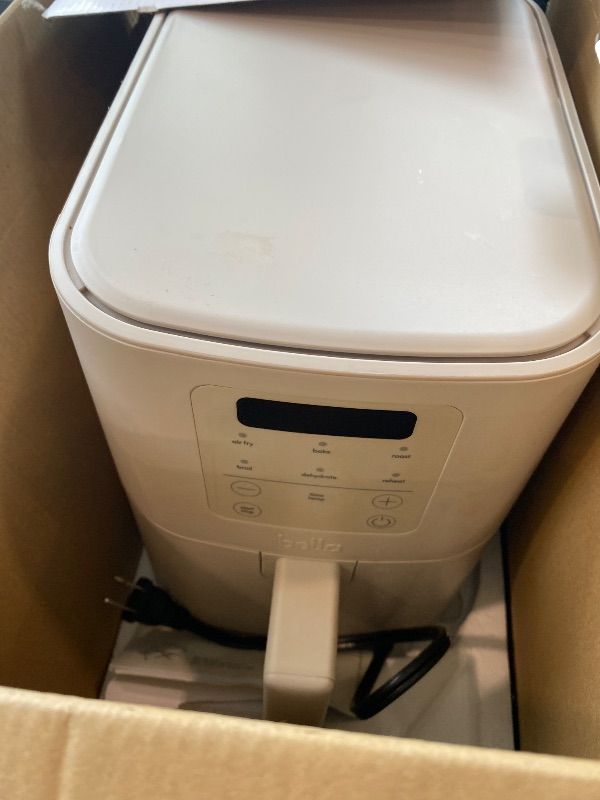 View 3 of [SOLD FOR PARTS] BELLA 4qt Slim Air Fryer, Non-Toxic Ceramic Coating, Oatmilk