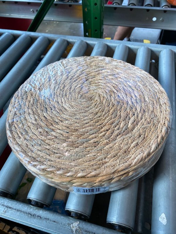 Photo 1 of 10 Pack 13 in Round Woven Placemats Plate Chargers,Rattan Wicker Table Mats Jute Braided Chargers for Dinner Plates?Boho Farmhouse Rustic Woven Place Mats for Dining Table Decor