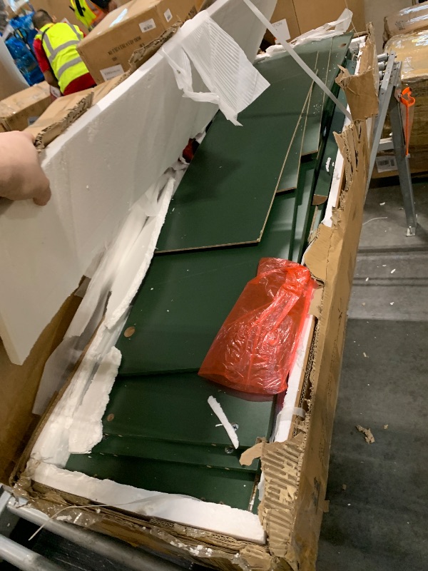 Photo 1 of ***LOOSE HARDWARE IN BOX*** Ball & Cast 59" Modern Fluted Sideboard Buffet Cabinet with Storage,Curved Design Kitchen Coffee Bar Cabinet with 4 Doors & Shelves,Wood Credenza Cabinets Media Console for Living Room,Green