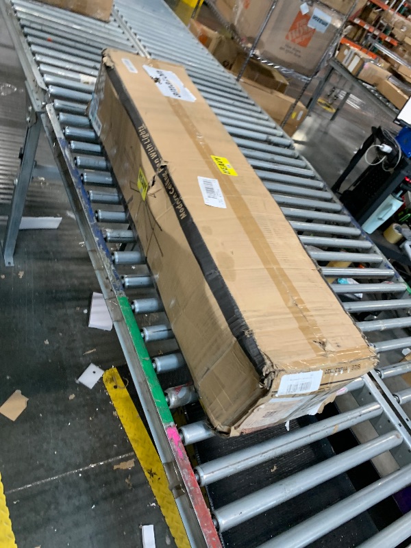 Photo 1 of ****CHECKED 7/19/25 - SOLD AS IS/ NO RETURNS - SALE FINAL - FOR PARTS ONLY****YYEHON 96 Inch Large Industrial Ceiling Fan no Lights, Reversible DC Motor, 3 Downrods, 6 Speed Remote Control, 8 Aluminum Blades, Outdoor Black Fans for Shop/Gym/Warehouse/Gara