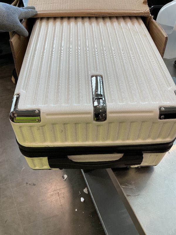 Photo 1 of **SIMILAR*** MILADA Carry On Luggage 22x14x9 Airline Approved Spinner Wheels TSA Luggage 20 Inch Hard Shell Suitcases Front Opening Pocket Rolling Aluminum Frame Travel Luggage,Smoke White