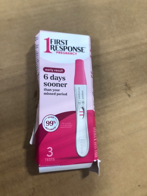 Photo 1 of ***MISSING 2 ***First Response Early Result Pregnancy Test, 3 Pack (Packaging & Test Design May Vary)