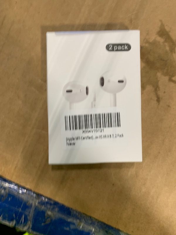 View 2 of [Apple MFi Certified] iPhone Headphones Wired, 2 Pack Lightning Earbuds/Earphones Wired with Built-in Mic & Volume Control HiFi Stereo Nosie Reduction Compatible for iPhone 14 13 12 11 Pro Max XS XR X