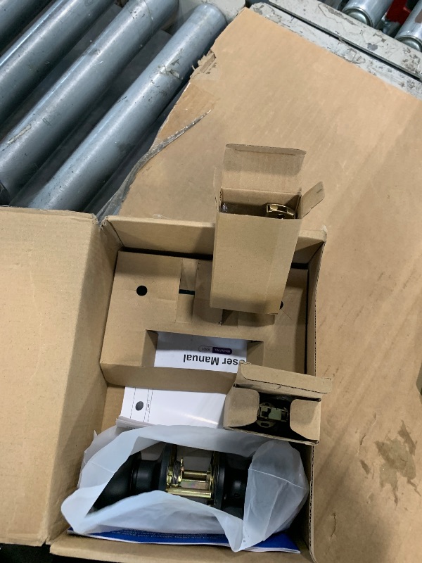 Photo 1 of **[MISSING MOST CONTENTS] [ SOLD FOR PARTS]** Veise Keyless Entry Door Lock with 2 Knobs, Electronic Backlit Keypad Deadbolt with Handle Set, Auto Lock, One-time Codes, Smart Deadbolt for Front Door, Easy Installation, Matte Black