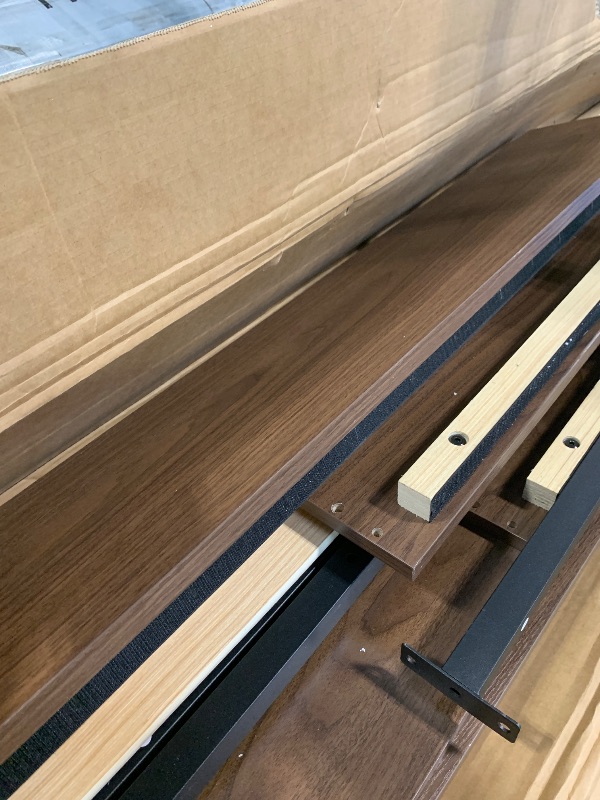 Photo 1 of ***** AS IS ALL SALES FINAL NO RETURNS******GarveeHome Full Size Wood Platform Bed Frame, Wooden Bed Frame Without Headboard, Wood Slat Support, No Box Spring Needed, Easy Assembly