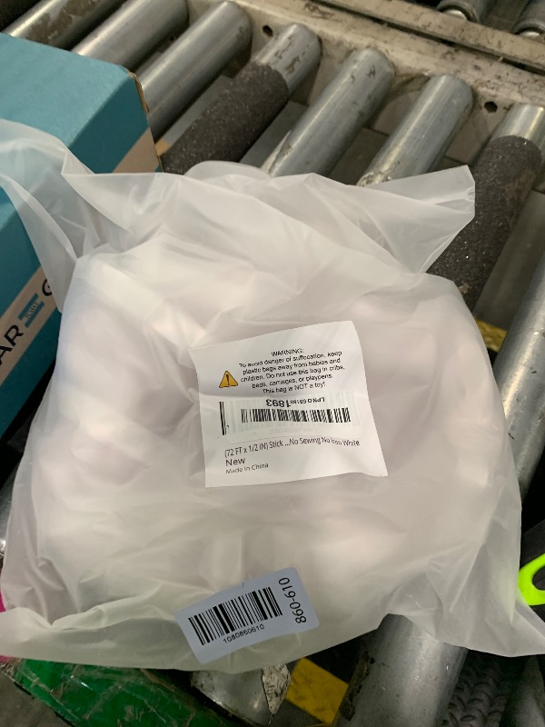 Photo 1 of (72 FT x 1/2 Inch) Strips with Adhesive for Fabric, No Sew Stick On for Fabric, Sticky Back for Clothes, Curtains - Heavy Duty Double Sided Hook and Loop Hem Tape Fasteners, No Sewing No Iron, White