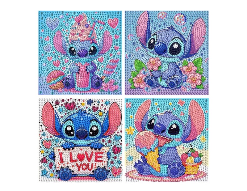 Photo 1 of ***SIMILAR IMAGEN*** CraftyTime 4pack Diamond Art Painting Kits for Kids,Cartoon Diamond Art for Kids Ages 4-8-12,Cartoon Gem Kit Crafts Beginners for Gift Home Wall Decor(6x6inch)