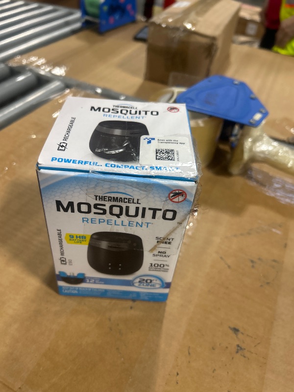 Photo 1 of [USED] Thermacell E-ZoneGuard Patio Rechargeable Mosquito Repeller with 20-Foot Zone of Scientifically Proven Outdoor Protection; 9-Hr Battery; 12-Hr Refill; Bug Spray Alternative; DEET-Free