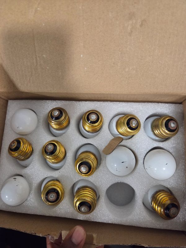 Photo 1 of **INCOMPLETE SET, VIEW NOTES**14 Pack Frosted LED Replacement Bulbs, 1.5W Low Wattage Led Bulb 15W Equal