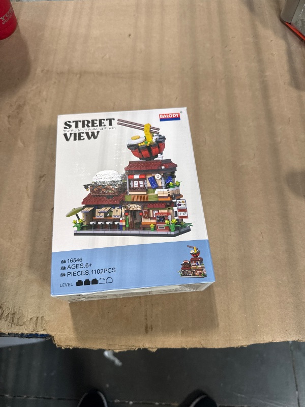 Photo 1 of ** USED** QCQBL Japanese Ramen Shop Mini Building Blocks Set | 1102 PCS Realistic Street View Architecture Model Kit | Collectible Construction Toy | Aesthetic Desk Decor Gift for Teens & Adults