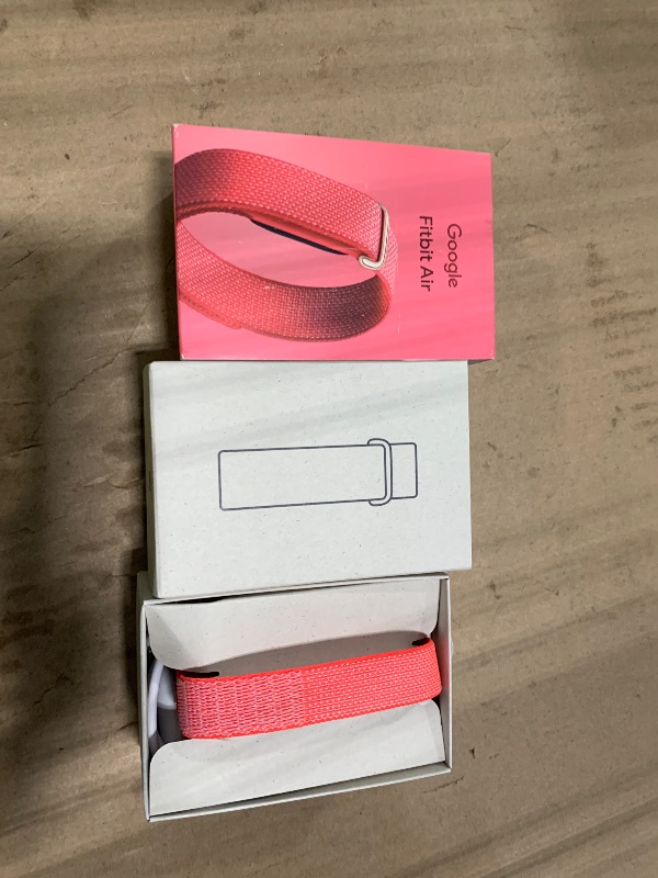 Photo 1 of *** PINK *** Google Fitbit Air - Screenless Activity Tracker with Fitness, Heart Rate, and Sleep Tracking - Personalized AI-Powered Coaching - Up to 7 Days’ Battery Life - Works with iOS and Android - Berry