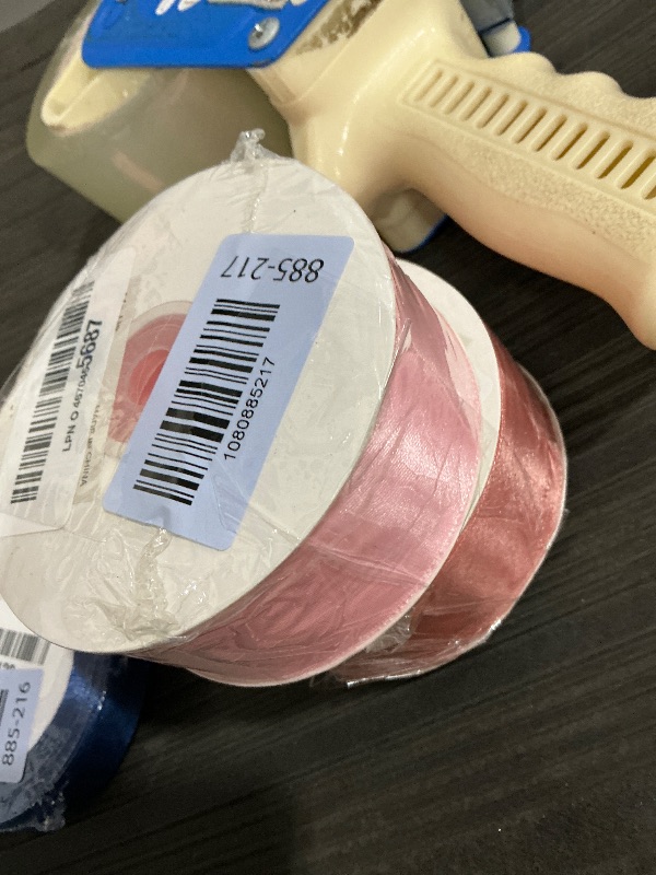 Photo 1 of ****pack of 2*** Mauproy 1-1/2 Inch Wide Baby Pink Satin Ribbon, 50 Yards Solid Polyester Fabric Ribbon for Roses Making, Gift Wrapping, Flower Bouquets, Wedding Decorations, Handmade Crafts