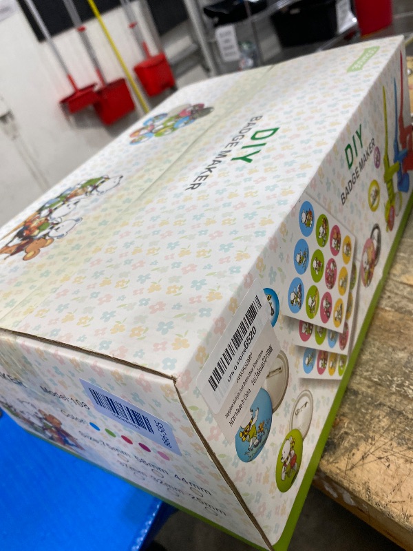 Photo 1 of **FACTORY SEALED**  Happizza Button Maker Machine Multiple-Sizes - Pin Maker Machine 1.25 inch+2.25 inch, Interchangeable Button-models Badge Button Press Machine with 200 Sets 32+58mm Button Maker Supplies&Circle Cutter