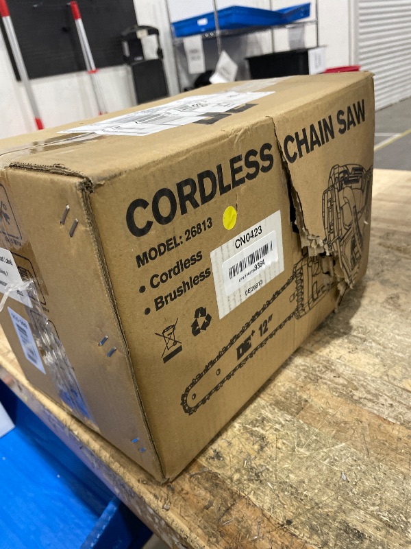 Photo 1 of **FACTORY SEALED** 12 Inch Brushless Electric Chainsaw Cordless, for Dewalt Battery 20V, Compact Chain Saw with 44.3 FT/S Powerful Cutting, Auto Oiler Low Kickback Battery Powered Chainsaw for Tree Trimming Wood Cutting