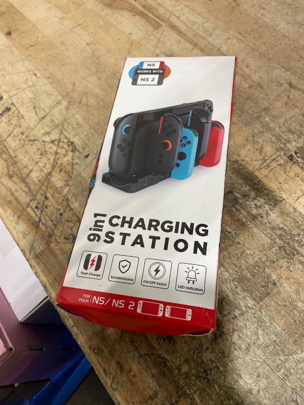 Photo 1 of [Switch 1/2 Compatible] FASTSNAIL 9-in-1 Dual-Direction Magnetic Controller Charger for Nintendo Switch 2 2025 & Original & OLED Controller, Fast Charging Dock for Switch 2 Controller Accessories