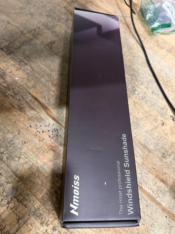 Photo 1 of [Upgraded] Nmoiss Windshield Sun Shade Umbrella - [Vinyl Coating Heat Shield] Protect Car from Sun Rays & Heat Damage Keep Cool and Protect Interior, Spring Structure Edge Medium 56" L x 31" W