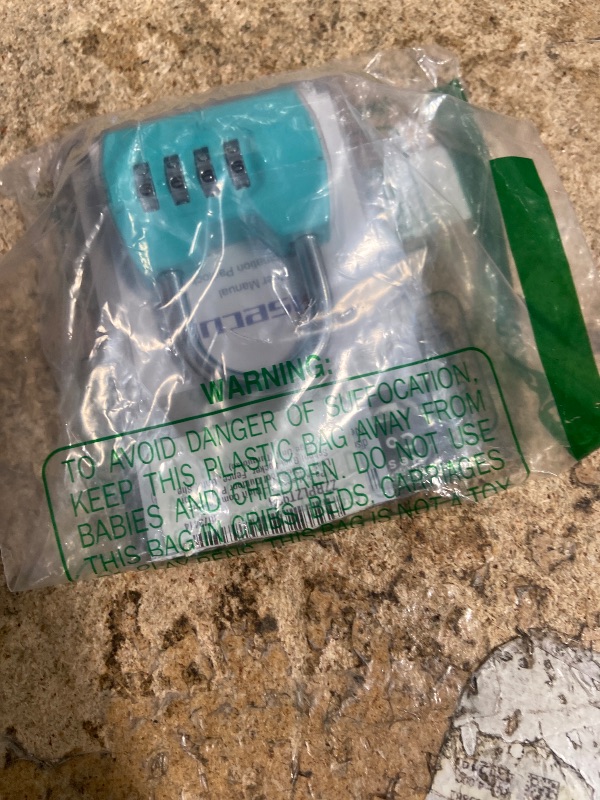 Photo 1 of 1 Pack disecu 4-Digit Combination Lock, Waterproof Outdoor Padlock for School Gym Locker, Fence, Gate, Shed, Storage Unit (Turquoise)