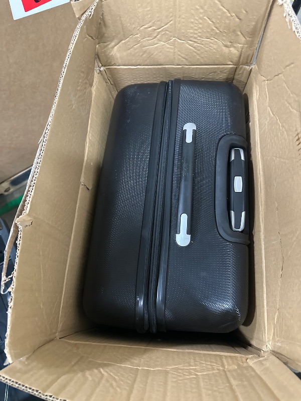 Photo 1 of Luggage with Spinner Wheels, Lightweight zipper-less (Asphalt Black, Large Spinner)