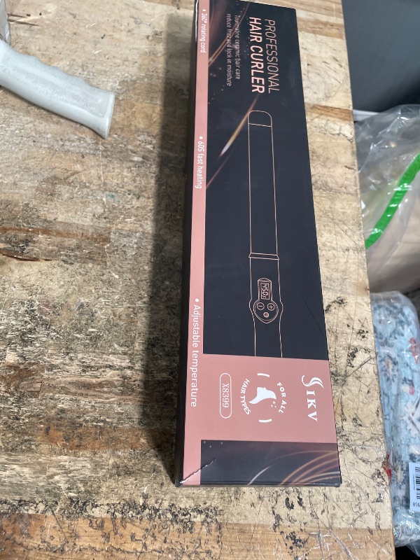 Photo 1 of 1 1/2 Inch Large Curling Wand for Long Hair, 1.5 Inch Dual Voltage Hair Curling Iron Wand Ceramic Extra Long Barrel,10 Adjustable Temp