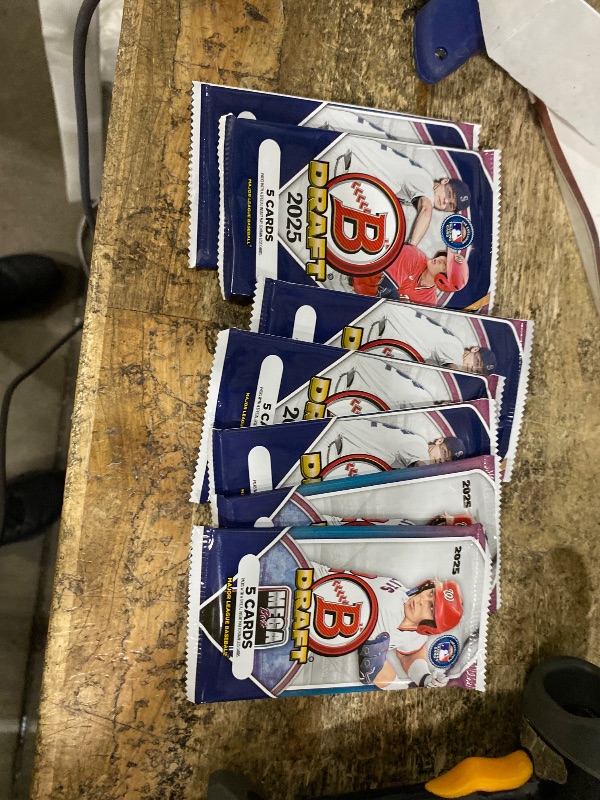 Photo 1 of **MISSING CARDS** 2025 Topps MLB Baseball Bowman Draft Baseball Trading Card Mega Box