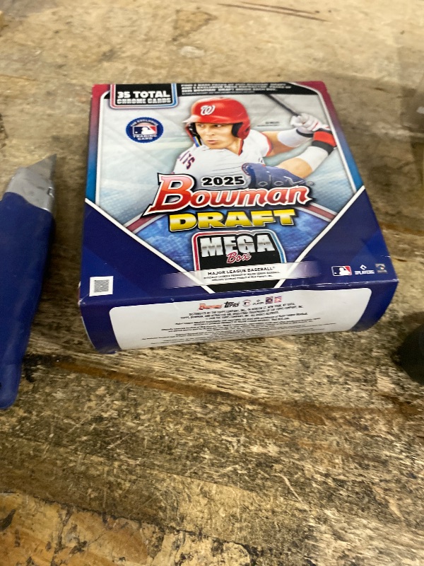 Photo 1 of **MISSING CARDS** 2025 Topps MLB Baseball Bowman Draft Baseball Trading Card Mega Box