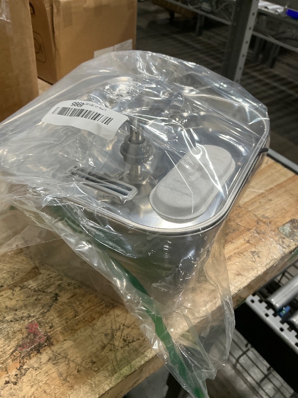 View 2 of **PUMP IS DAMAGED** Stainless Steel Cat Water Fountain, 2.8L with 20dB Ultra-Quiet Pump- Ideal for Timid Pets, LED Water Level Window, Dishwasher Safe, 24/7 Circulation- Includes 3 Replacement Filters