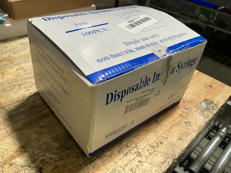 Photo 1 of 1 mL Syringes with Needle 27 Gauge 1/2 inch - 1cc Luer Lock Syringe, 100 Pack Individually Wrapped - Perfect for Essential Oils, Ink Refilling, Glue & Lab Research