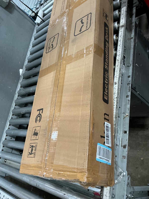 Photo 1 of **MISSING HARDWARE** Veken 47.2 Inch Electric Standing Desk, Height Adjustable Sit Stand Up, Wood Desktop, Work Home Office Computer PC Desks, Gaming Writing Study Bedroom Rising Table, Nature