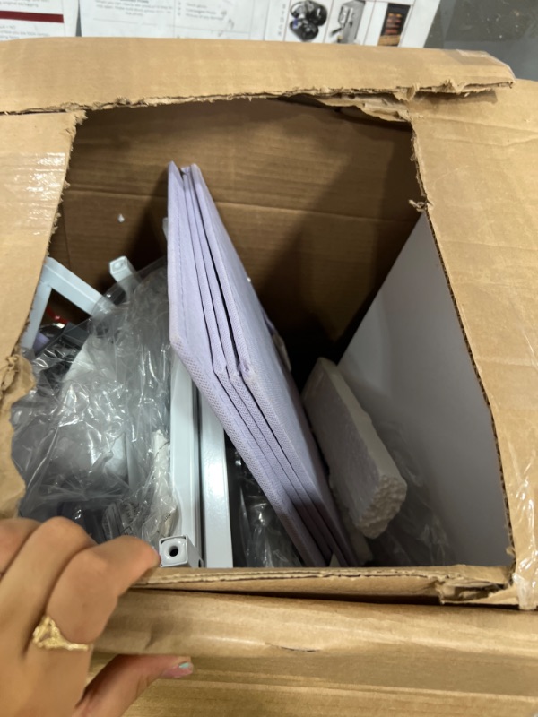 Photo 1 of *** CHECK COMMENTS***      Sorbus Dresser Storage Tower, Organizer Drawers for Closet Boys & Girls Bedroom, Bedside Furniture, Chest for Home, College Dorm, Steel Frame, Wood Top, Fabric Bins (Purple)