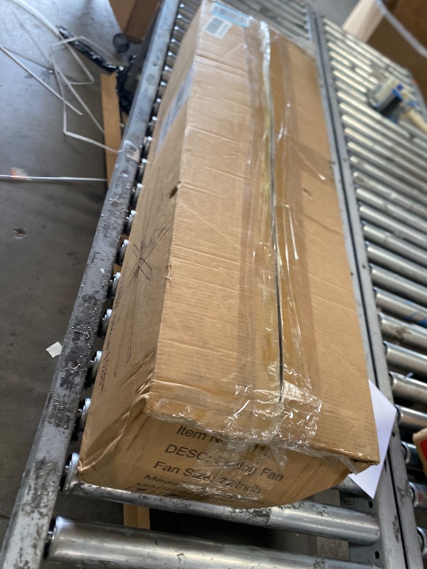 Photo 1 of ****DAMAGED BLADES, PARTS ONLY **** 72" Aluminum Outdoor Ceiling Fan with Light, Industrial-Grade 8 Metal Blade