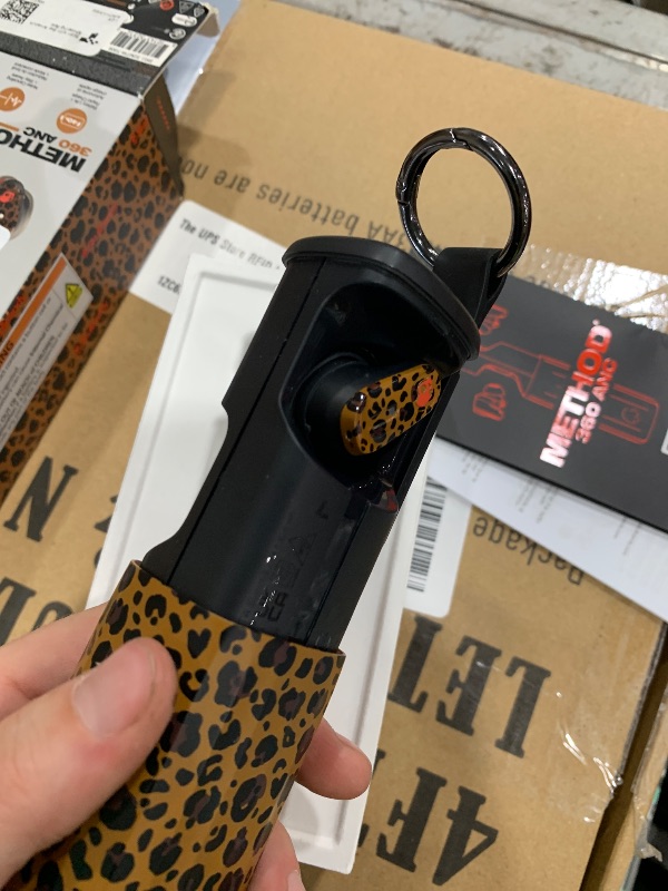 Photo 1 of **MISSING RIGHT EAR BUD**Skullcandy Method 360 ANC Wireless Earbuds, Sound by Bose, Bluetooth Headphones, Premium Noise Cancelling, Up to 40 Hrs Battery, Sweat and Water Resistant, Microphone for iPhone Android - Leopard