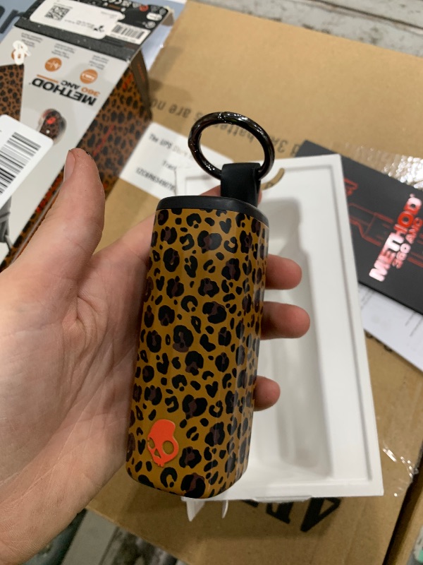 Photo 1 of **MISSING RIGHT EAR BUD**Skullcandy Method 360 ANC Wireless Earbuds, Sound by Bose, Bluetooth Headphones, Premium Noise Cancelling, Up to 40 Hrs Battery, Sweat and Water Resistant, Microphone for iPhone Android - Leopard